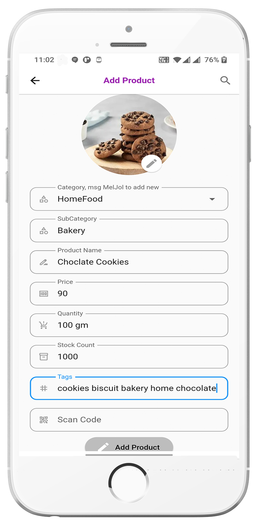 Bakery screen